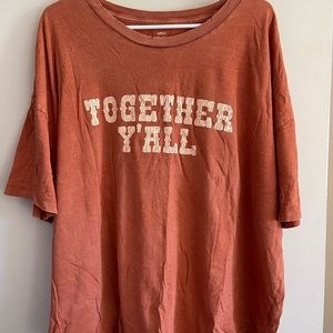 Aerie Distressed Boyfriend tShirt, Jupiter Brown, size XXL